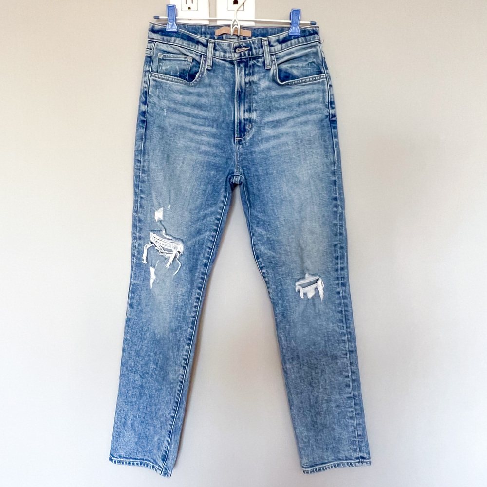 Joe's Jeans The Luna High Rise Cigarette Ankle Distressed Endless Blue 27